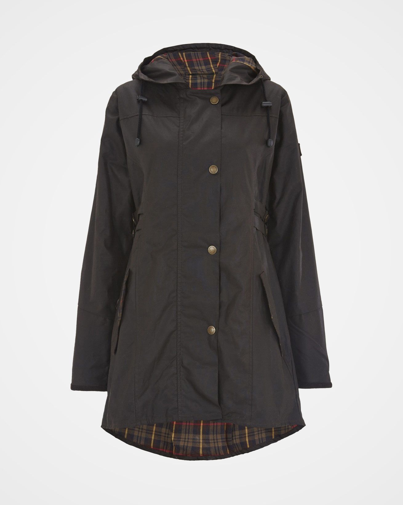 Waxed Riding Coat / Dark Brown / 14