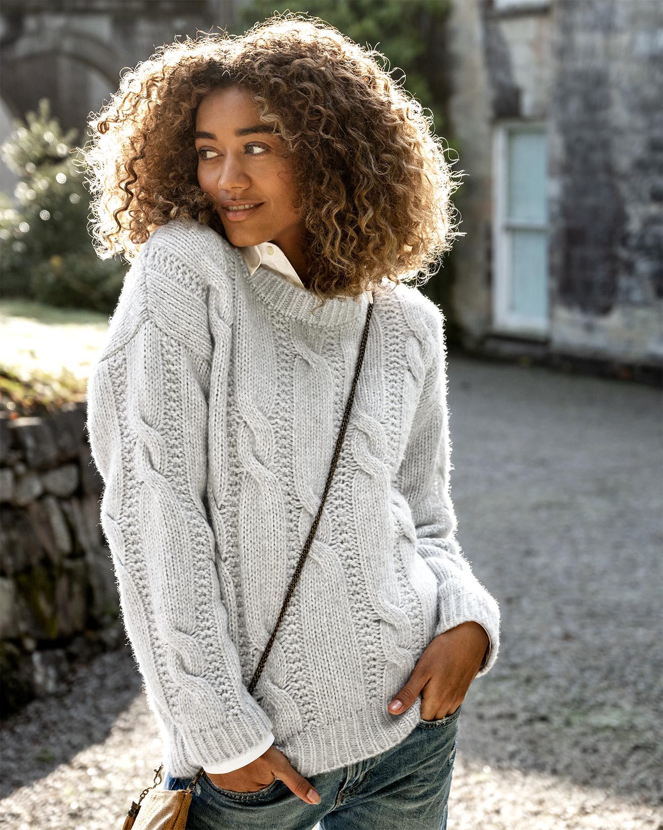 Pull luxe torsadé