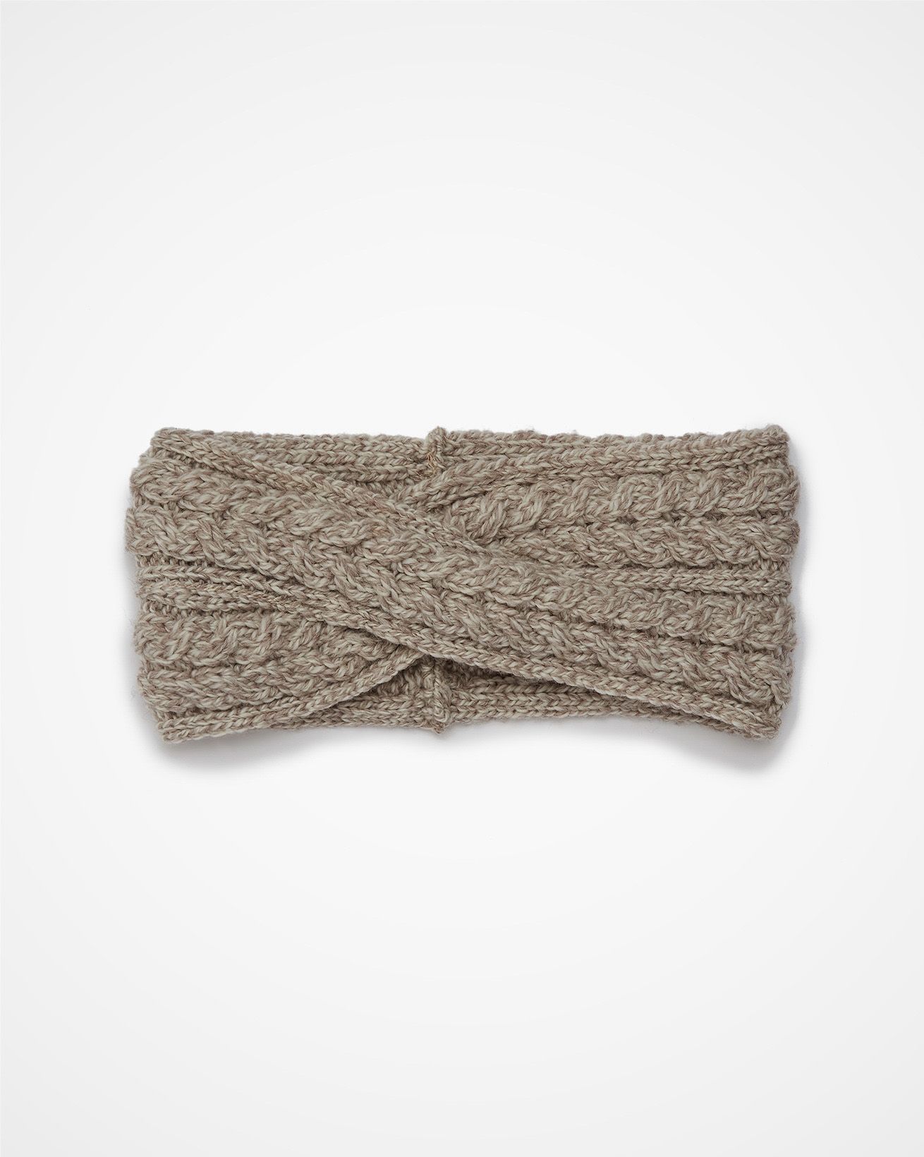 Stirnband mit Aranstrickmuster