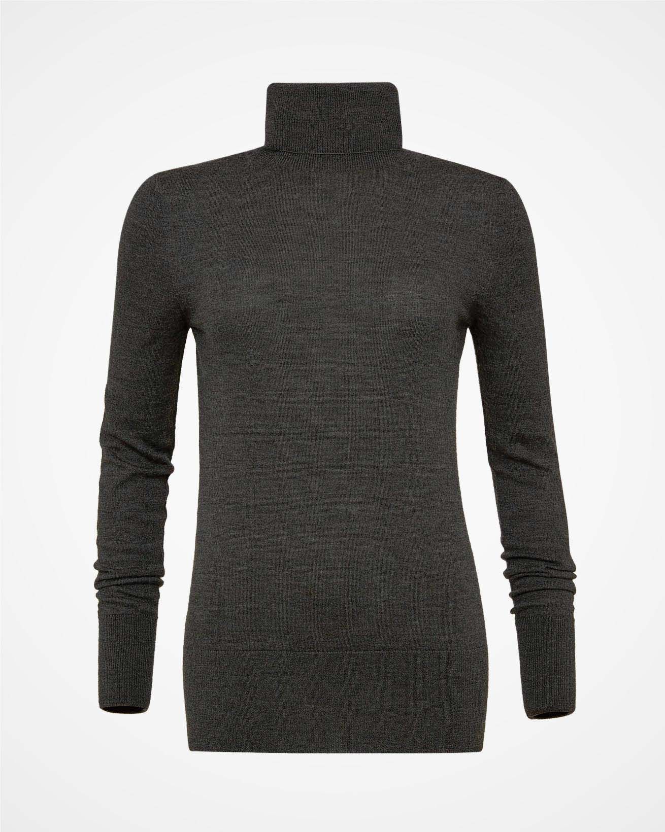 Merino Roll Neck / Charcoal / L