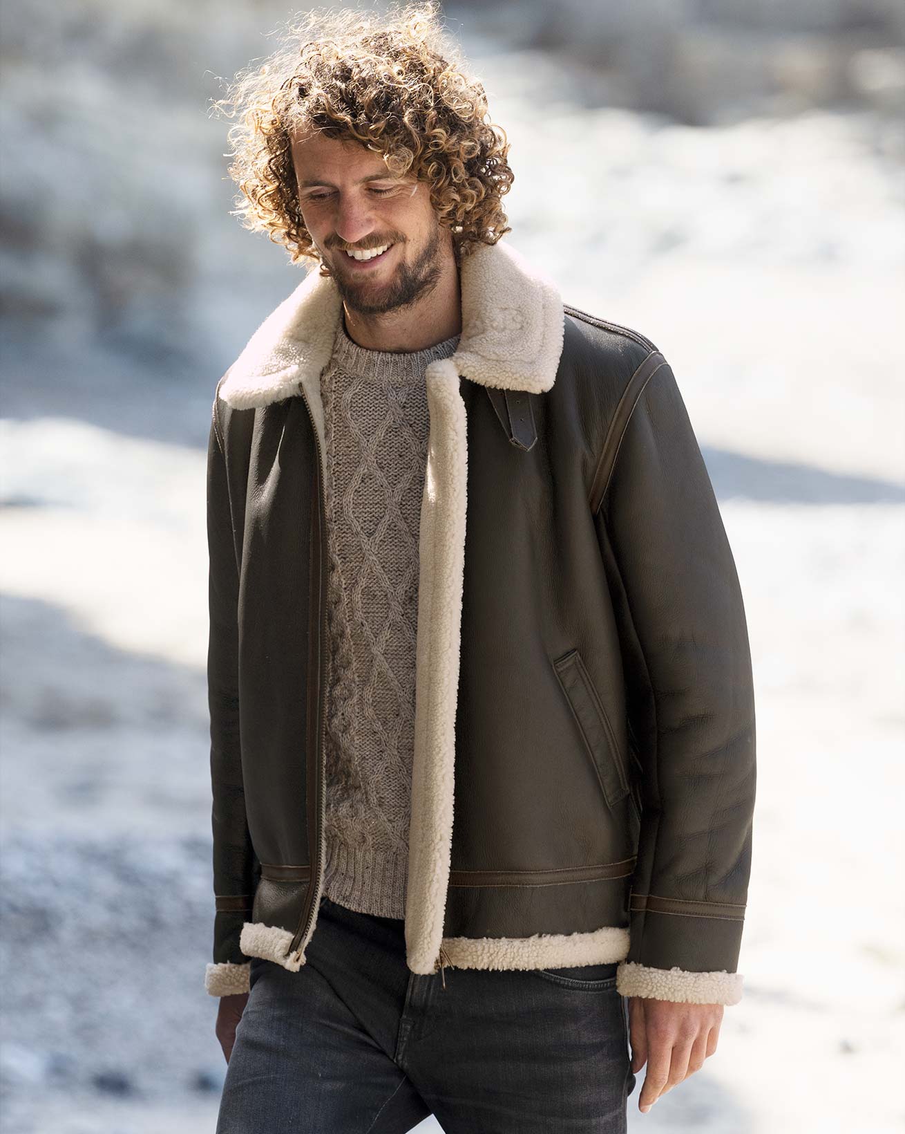 Men's Sheepskin Classic Aviator Jacket