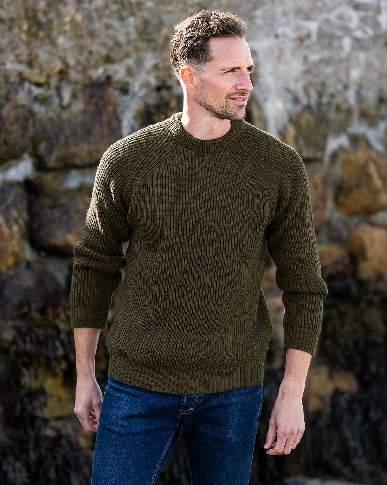 Pull marin côtelé pour hommes