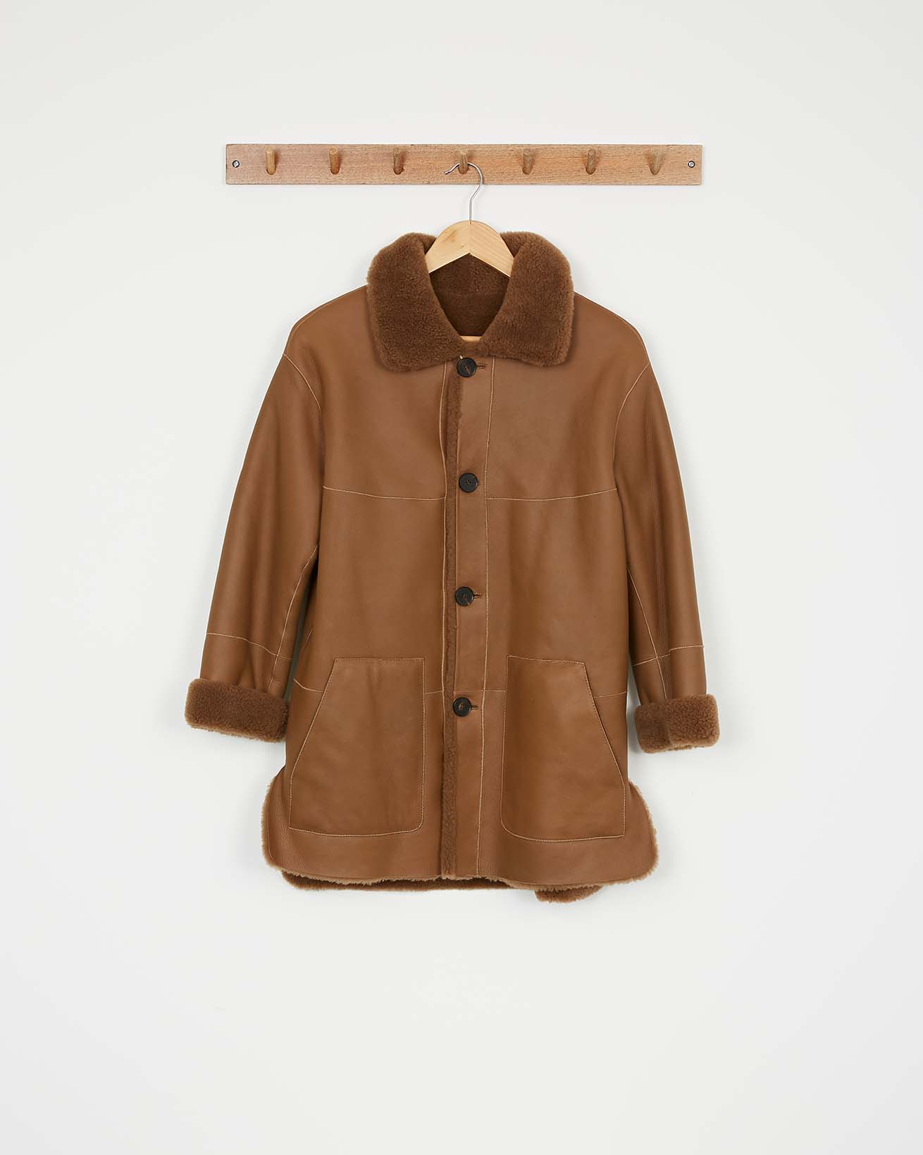 Reversible Button Through Jacket / Autumn Brown / 10