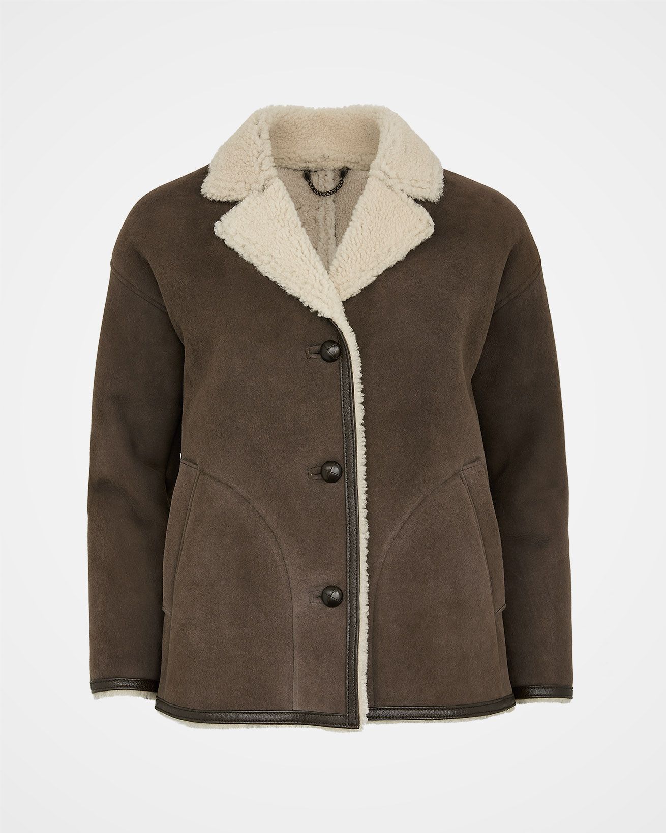 Classic Sheepskin Jacket / Brown / S