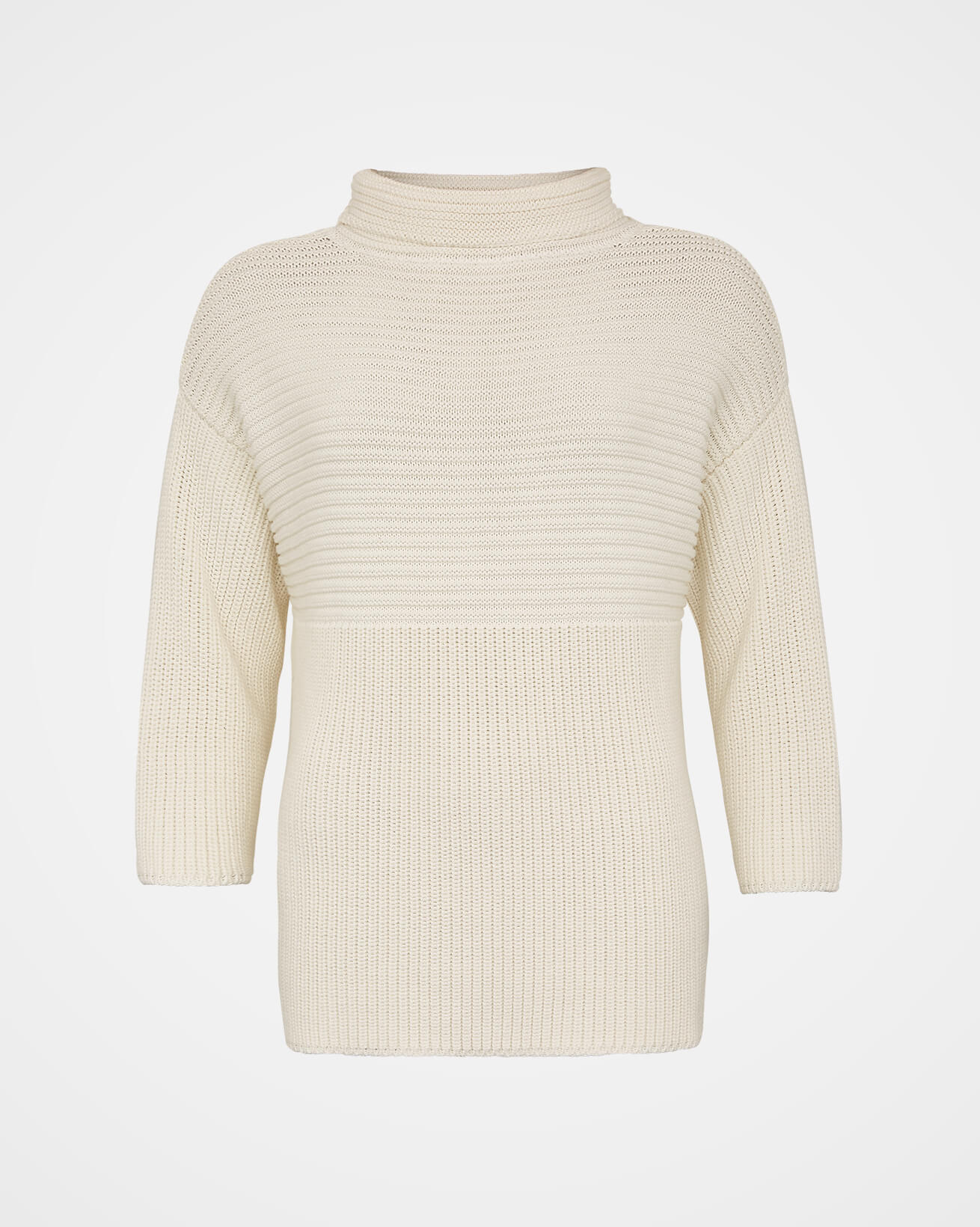 Organic Cotton Boat Neck Jumper / Milk / S