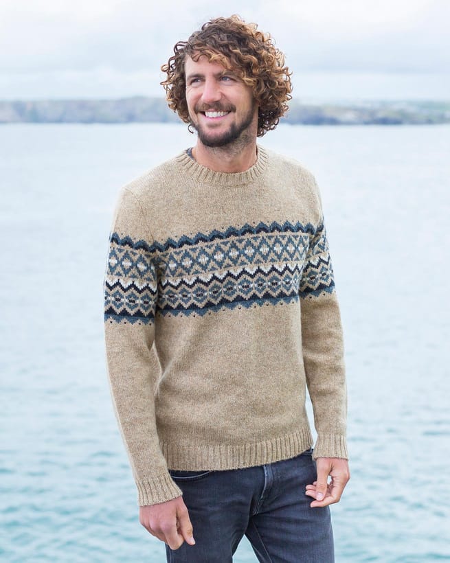 Shetland Wool Men's Fair Isle Jumpers Uk Men's Fair Isle Jumper