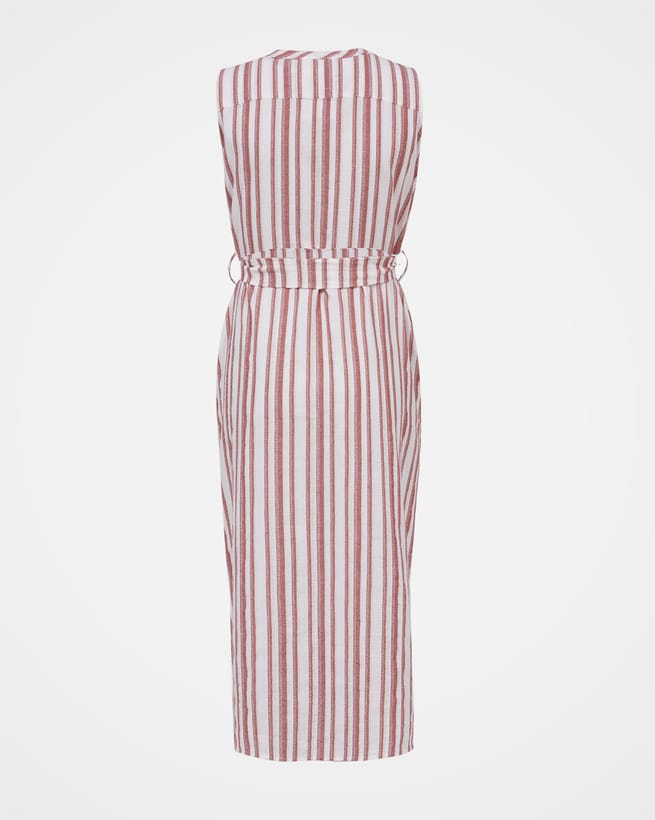 Striped Sleeveless Midi Dress Striped Sleeveless Midi Dress