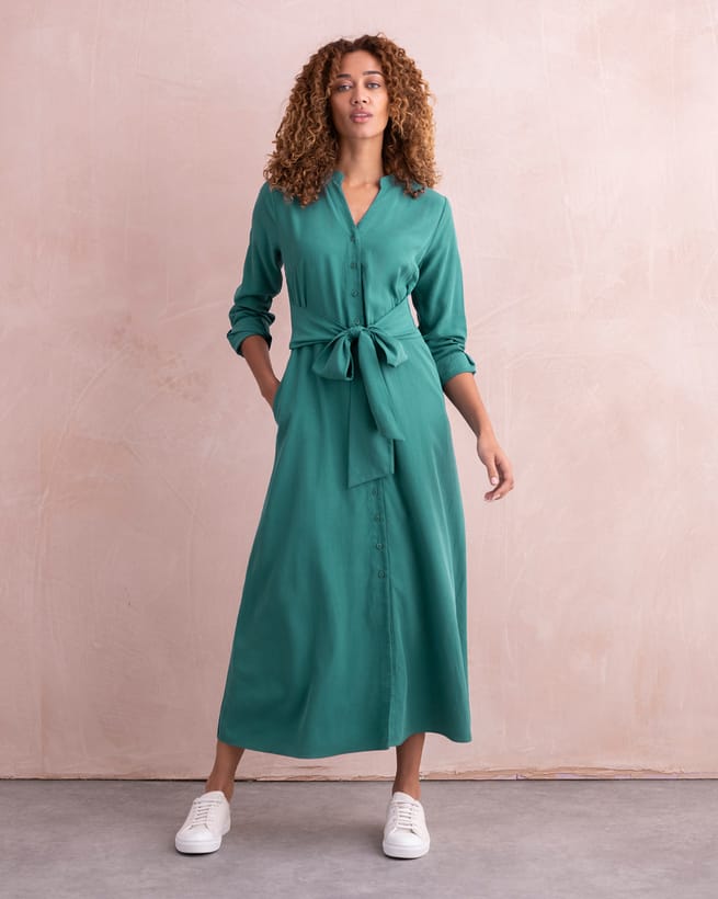 knee length dresses for ladies Sicily Dress in Champagne Lining