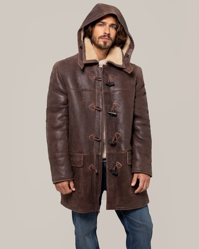 Men's Shearling Celtic Duffle Coat