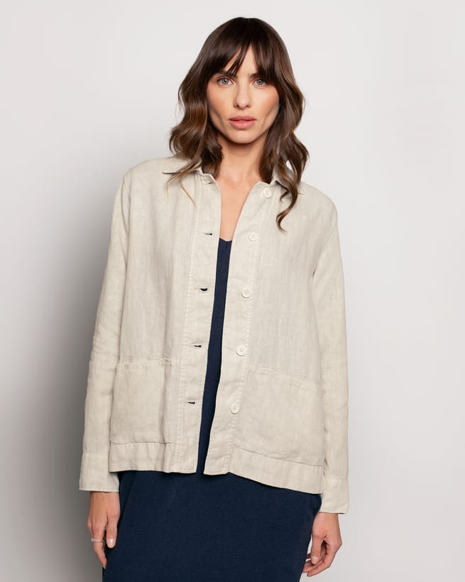 Pure Linen Boxy Jacket