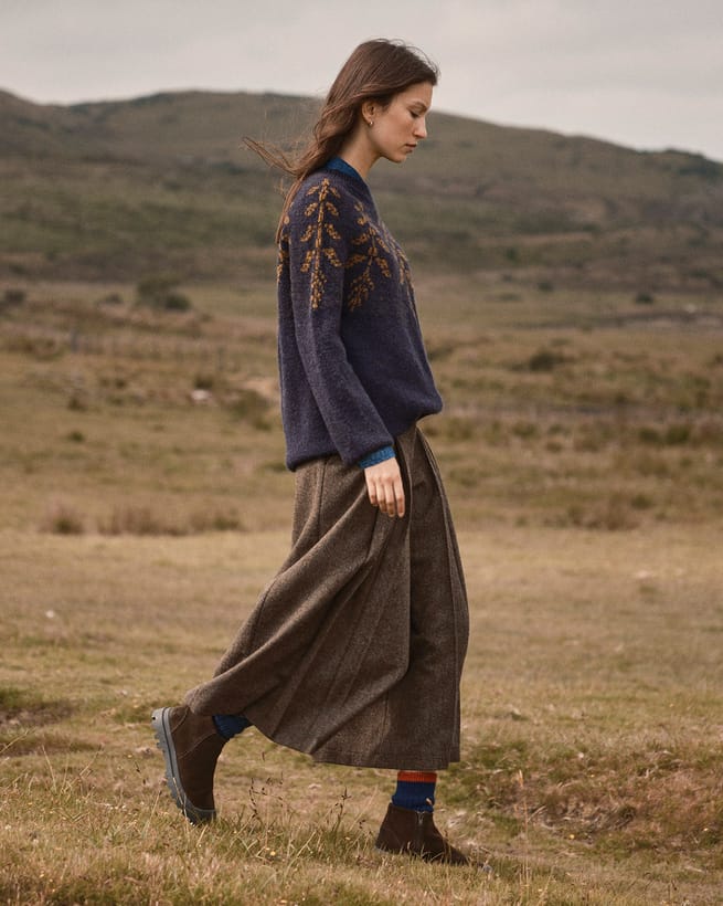 パンツ sheller big check tweed culottes Enya Tweed Culottes - Hacking Check | Jack Murphy