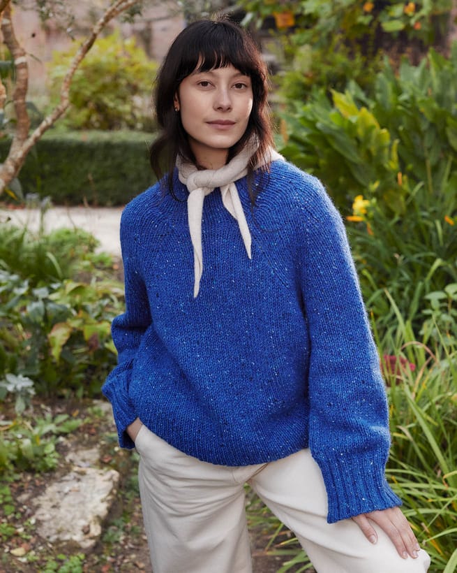 Kilcarra Tweed Funnel Neck Sweater