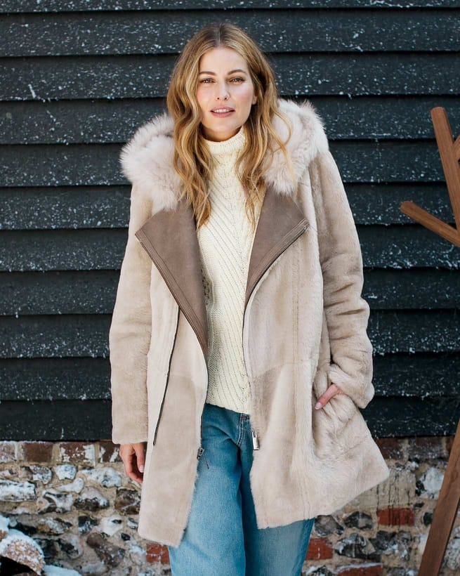 “Share spirit” double zip mods coat SHARE SPIRIT HOMME AW08 Sheepskin Leather Gas-Mask Rider Jacket